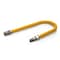 Flextron Gas Line Hose 5/8'' O.D.x18'' Len 1/2" FIPxMIP Fittings Yellow Coated Stainless Steel Flexible FTGC-YC12-18C - alternate 1